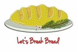 Break Bread - 5x7 bread detailed machine embroidery design perfect for Baking Aprons