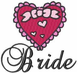 Bride - 4x4 heart detailed machine embroidery design perfect for patchwork quilt blocks