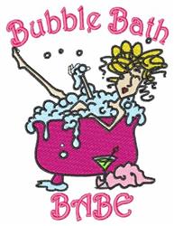 detailed babe machine embroidery pattern - Bubble Bath Babe for decorative pillow covers