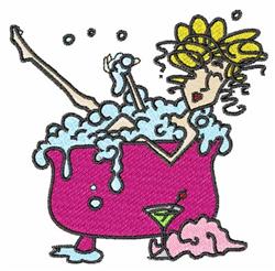 detailed bath machine embroidery pattern - Bubble Bath perfect for reusable tote bags
