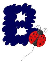 beginner-friendly bug machine embroidery pattern - Bug B for insulated lunch bags
