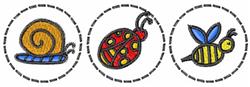 snail beginner-friendly machine embroidery - Bugs perfect for reusable tote bags