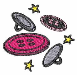 beginner-friendly star machine embroidery pattern - Button perfect for kitchen aprons
