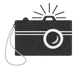 beginner-friendly camera machine embroidery pattern - Camera for reusable tote bags
