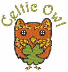Celtic Owl - 4x4 owl detailed machine embroidery design perfect for cute baby onesies