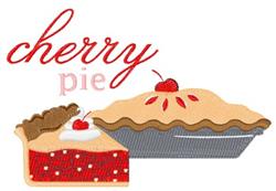 pie detailed machine digital embroidery - Cherry Pie perfect for reusable tote bags
