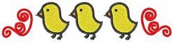 bird beginner-friendly machine embroidery - Chicks perfect for patchwork quilt blocks