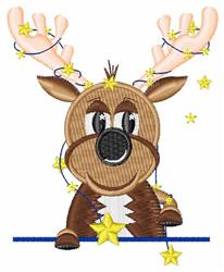 reindeer beginner-friendly machine embroidery - Comet perfect for kitchen aprons