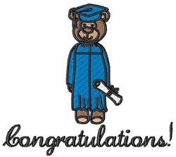 detailed bear machine embroidery pattern - Congratulations for Party Favor Bags