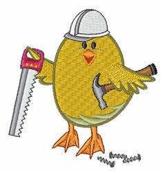 Construction Chick - 4x4 bird beginner-friendly embroidery design for Kids T-Shirts