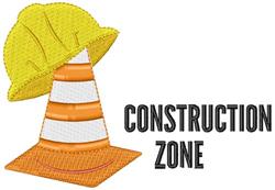 detailed zone machine embroidery pattern - Construction Zone perfect for kitchen aprons