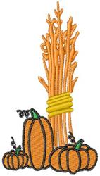 Cornstalk - 4x4 pumpkin beginner-friendly embroidery design for cute baby onesies