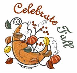 Whimsical cornucopia filled with colorful autumn leaves and berries, celebrating fall with warm hues.