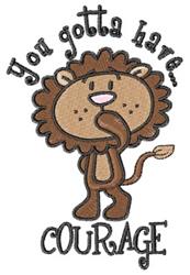 Courage - 5x7 cat detailed machine embroidery design for Kids Room Decor