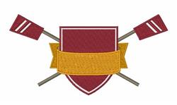 Crew Shield - 5x7 shield beginner-friendly embroidery design for kitchen tea towels