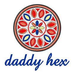 detailed hex machine embroidery pattern - Daddy Hex perfect for holiday gift bags