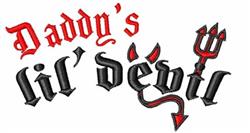 Daddys Lil Devil - 5x7 devil beginner-friendly embroidery design for cute baby onesies
