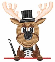 reindeer beginner-friendly machine embroidery - Dasher perfect for reusable tote bags