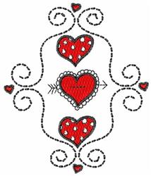 heart beginner-friendly machine embroidery - Decorative Hearts for patchwork quilt blocks