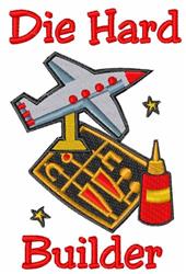 detailed star machine embroidery pattern - Die Hard Builder for reusable tote bags