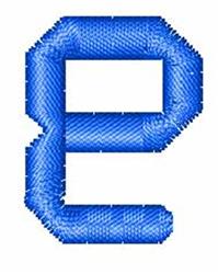 quick stitch digital machine embroidery pattern - Digital Small e for reusable tote bags