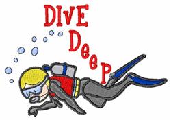 Dive Deep - 5x7 deep detailed machine embroidery design perfect for reusable tote bags