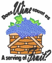 detailed leaf machine embroidery pattern - Does Wine Count perfect for kitchen aprons