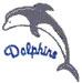 DOLPHINS - 4x4 dolphin beginner-friendly machine embroidery design for Beach Towels