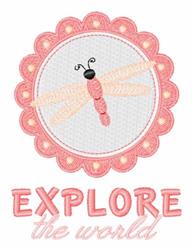 explore detailed machine embroidery - Dragonfly Explore perfect for kitchen aprons