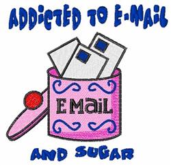 Playful pink container labeled 'E Mail' with red lid, surrounded by colorful envelopes and bold blue text.