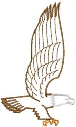 Eagle - 4x4 bird quick stitch machine embroidery design perfect for Outdoor Gear