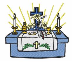Easter - 4x4 cross detailed machine embroidery design perfect for kitchen tea towels