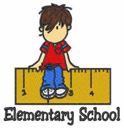 detailed school machine embroidery pattern - Elementary School for decorative pillow covers