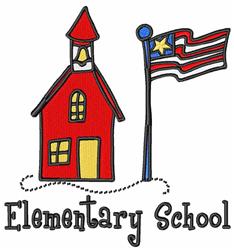 school detailed machine embroidery - Elementary School for decorative pillow covers