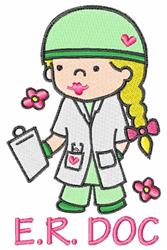detailed doc machine embroidery pattern - E.R. Doc perfect for reusable tote bags