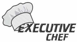 beginner-friendly chef machine embroidery pattern - Executive Chef for kitchen aprons
