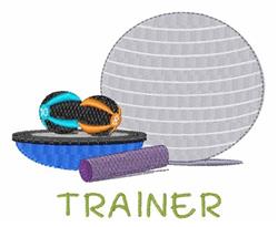 detailed trainer machine embroidery pattern - Exercise Trainer for cute baby onesies