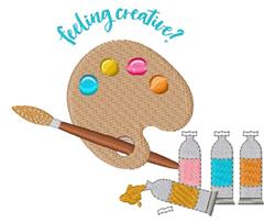 Feeling Creative? - 4x4 creative? beginner-friendly embroidery design for decorative pillow covers