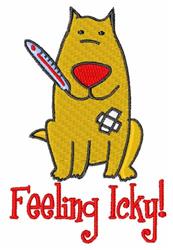 Feeling Icky - 4x4 puppy dog beginner-friendly embroidery design for decorative pillow covers