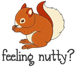 Feeling Nutty Squirrel - 4x4 squirrel detailed embroidery design for Baby Blankets