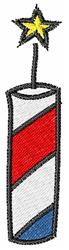 Fire Cracker - 4x4 star quick stitch embroidery design for Fourth of July Table Decor