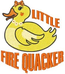 quacker detailed machine digital embroidery - Fire Quacker perfect for Nursery Decor
