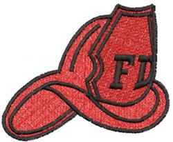 Firemans Hat - 4x4 hat beginner-friendly machine embroidery design for Uniforms