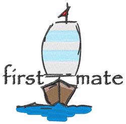 detailed mate machine embroidery pattern - First Mate for decorative pillow covers