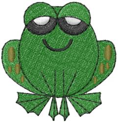 Frog - 4x4 frog beginner-friendly machine embroidery design for cute baby onesies