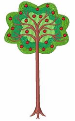 tree detailed machine digital embroidery - Fruit Tree perfect for Gardening Aprons