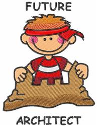architect detailed machine embroidery - Future Architect for patchwork quilt blocks