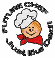 Future Chef - 4x4 gingerbread man detailed machine embroidery design for T-Shirts