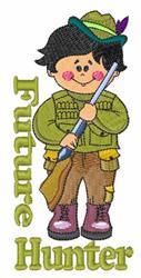 detailed hunter machine embroidery pattern - Future Hunter for reusable tote bags