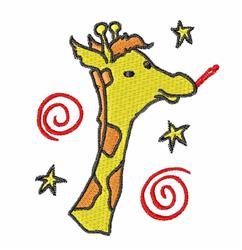 Giraffe Head - 4x4 star beginner-friendly embroidery design for reusable tote bags
